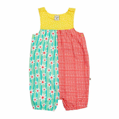 Summer printed rainbow hotpotch dungarees