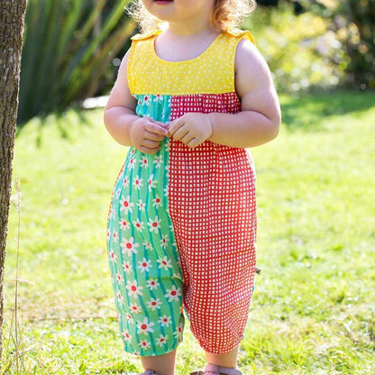 Summer printed rainbow hotpotch dungarees