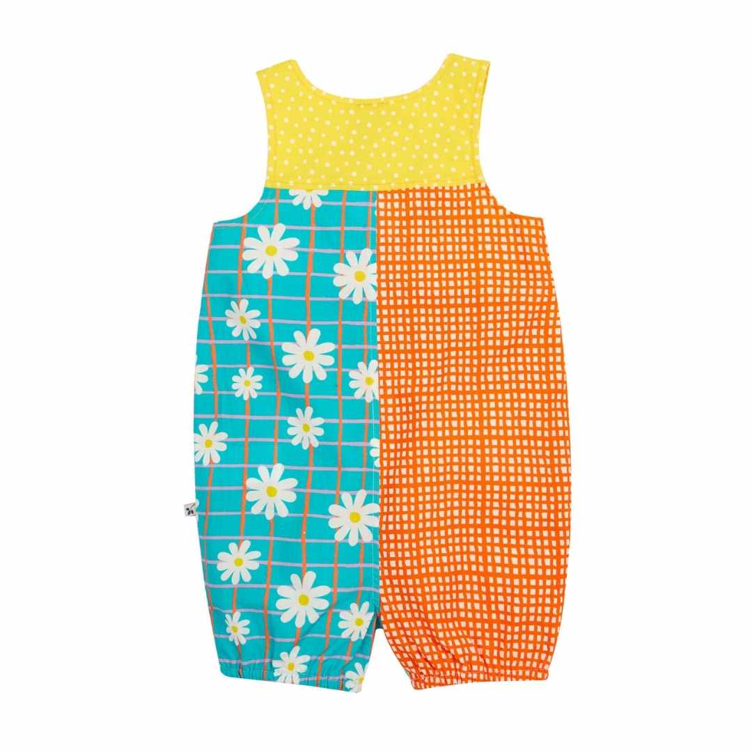 Summer printed rainbow hotpotch dungarees