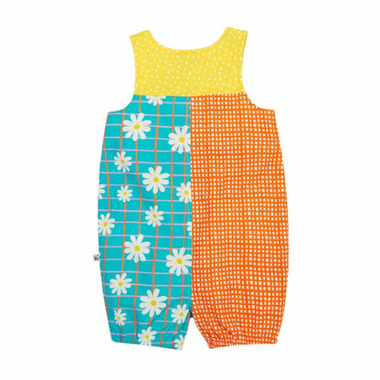 Summer printed rainbow hotpotch dungarees
