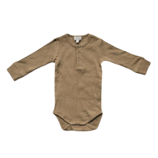 The ribbed bodysuit - camel