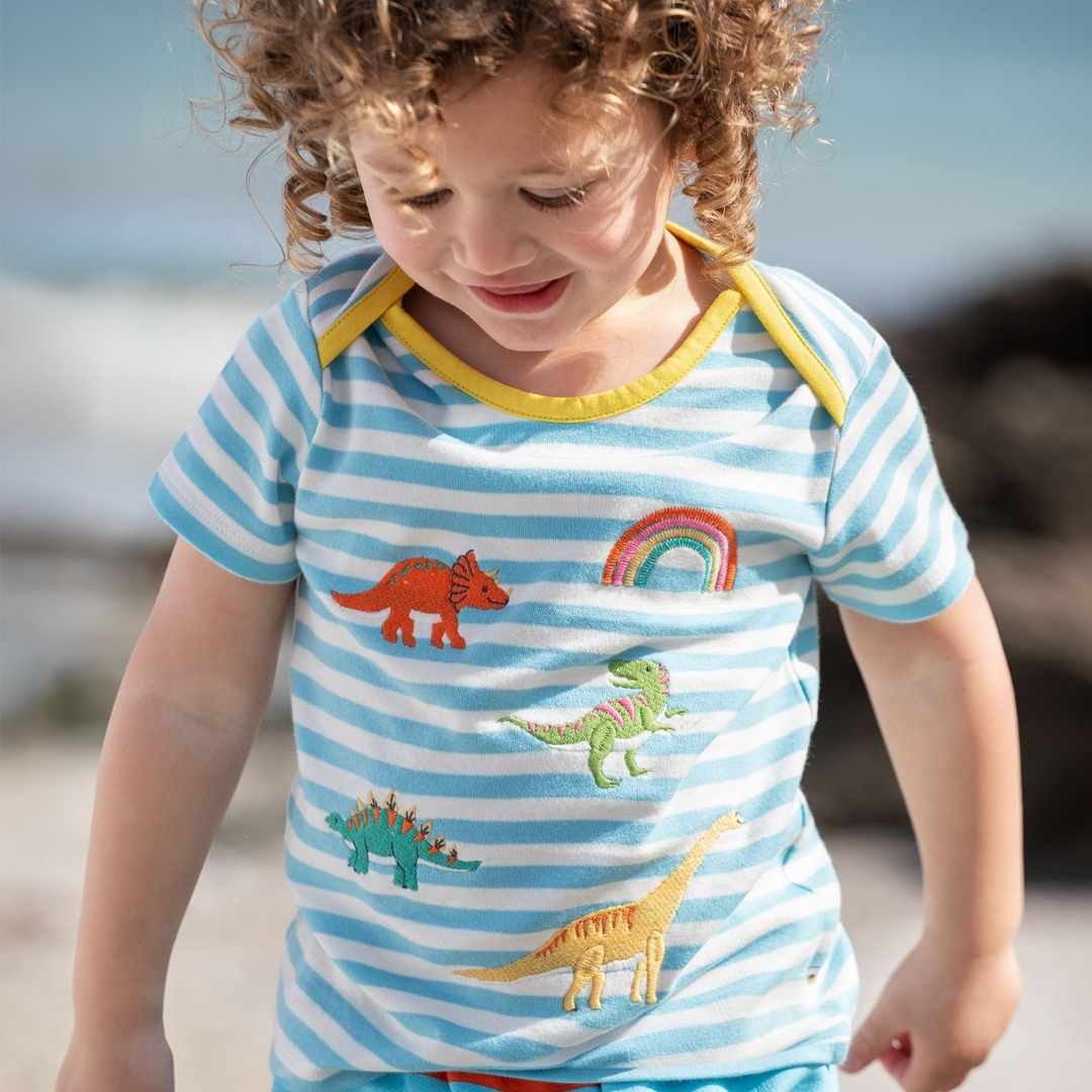 Bobster dinosaur applique t shirt