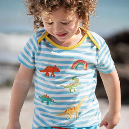 Bobster dinosaur applique t shirt