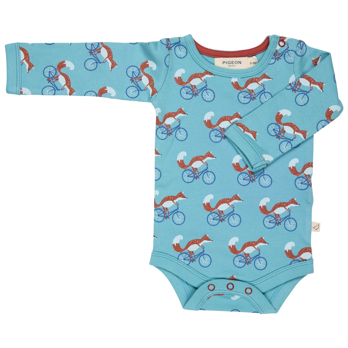 Cycling fox long sleeve bodysuit