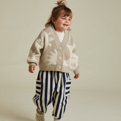 Moon star cardigan - abstract neutral