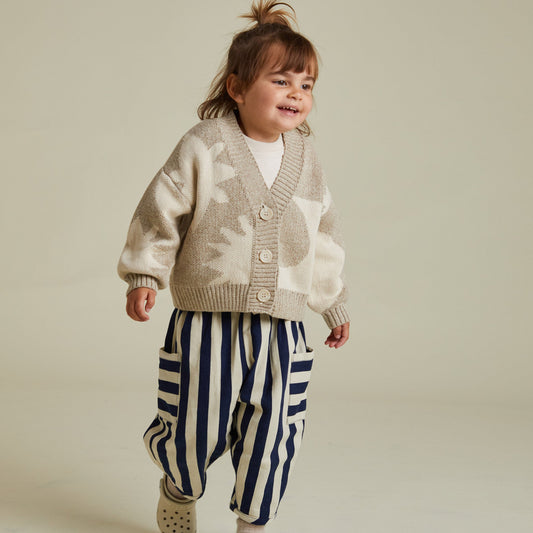 Moon star cardigan - abstract neutral