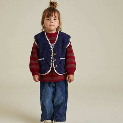 Amos midnight folk gilet