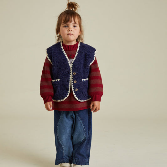 Amos midnight folk gilet