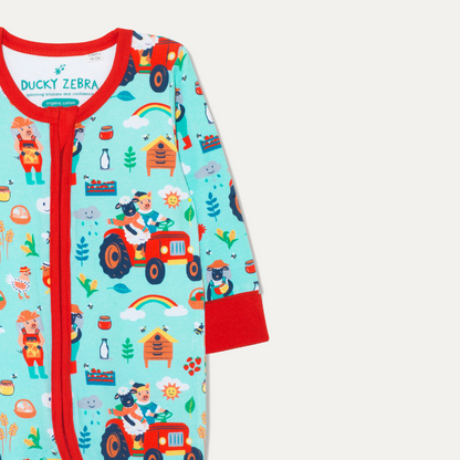 Farmyard sleepsuit