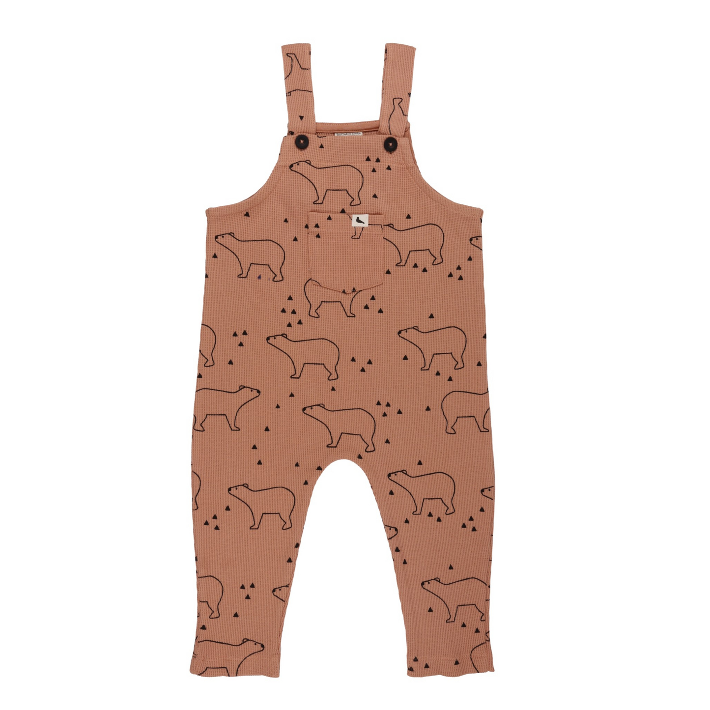 Bear silhouette easy fit dungarees