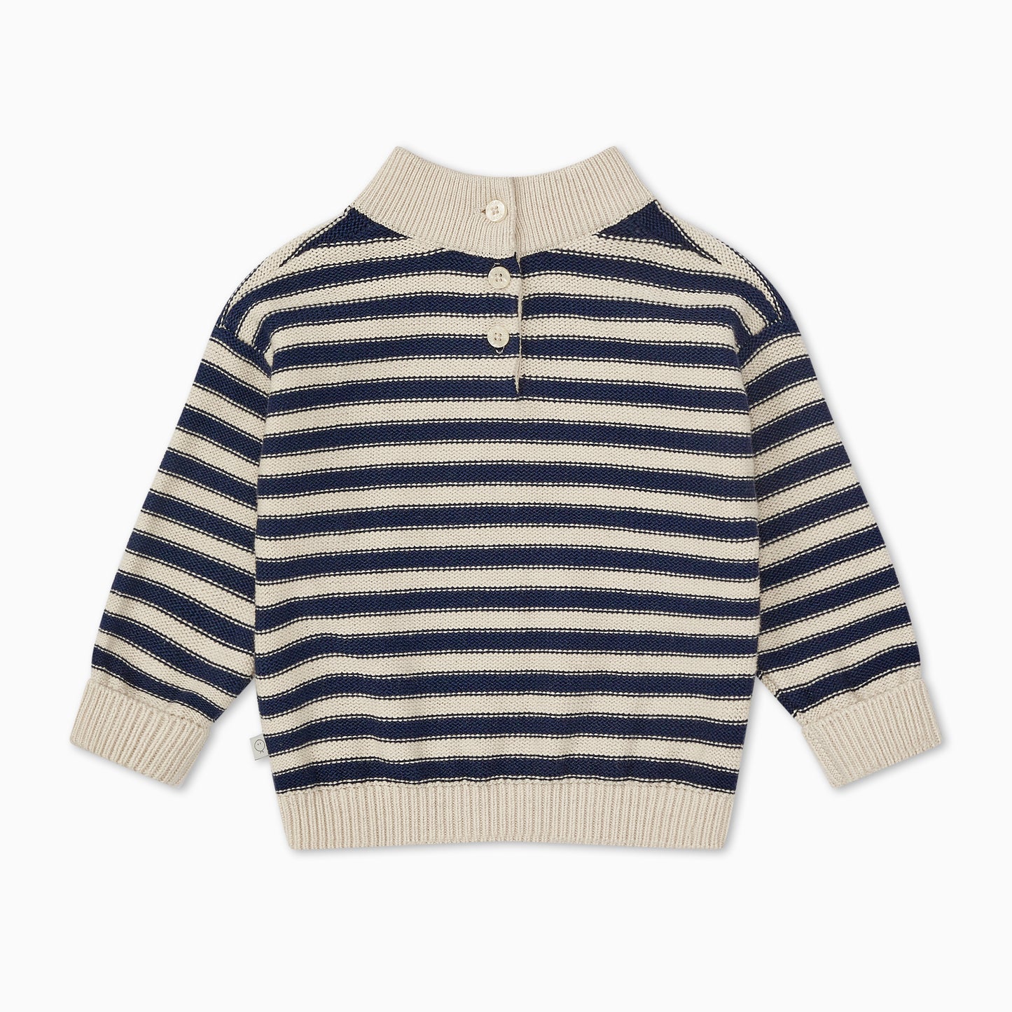 Chunky knit striped jumper - navy