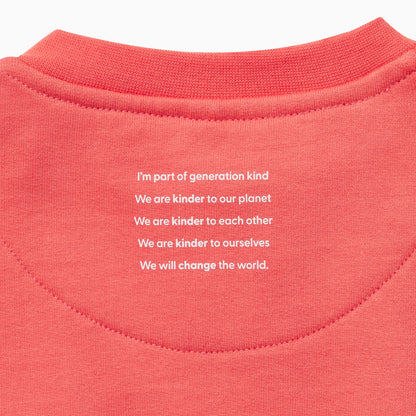 Generation Kind oversized sweatshirt - spiced coral