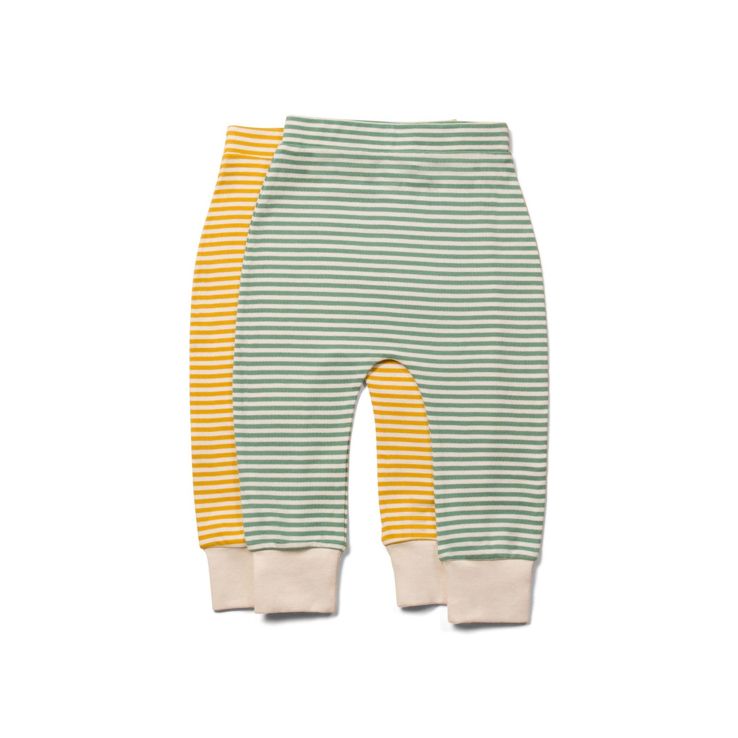 Gold and green striped wriggle bottoms - 2 pack