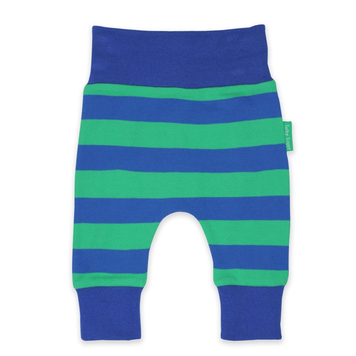 Yoga pants - blue green stripe