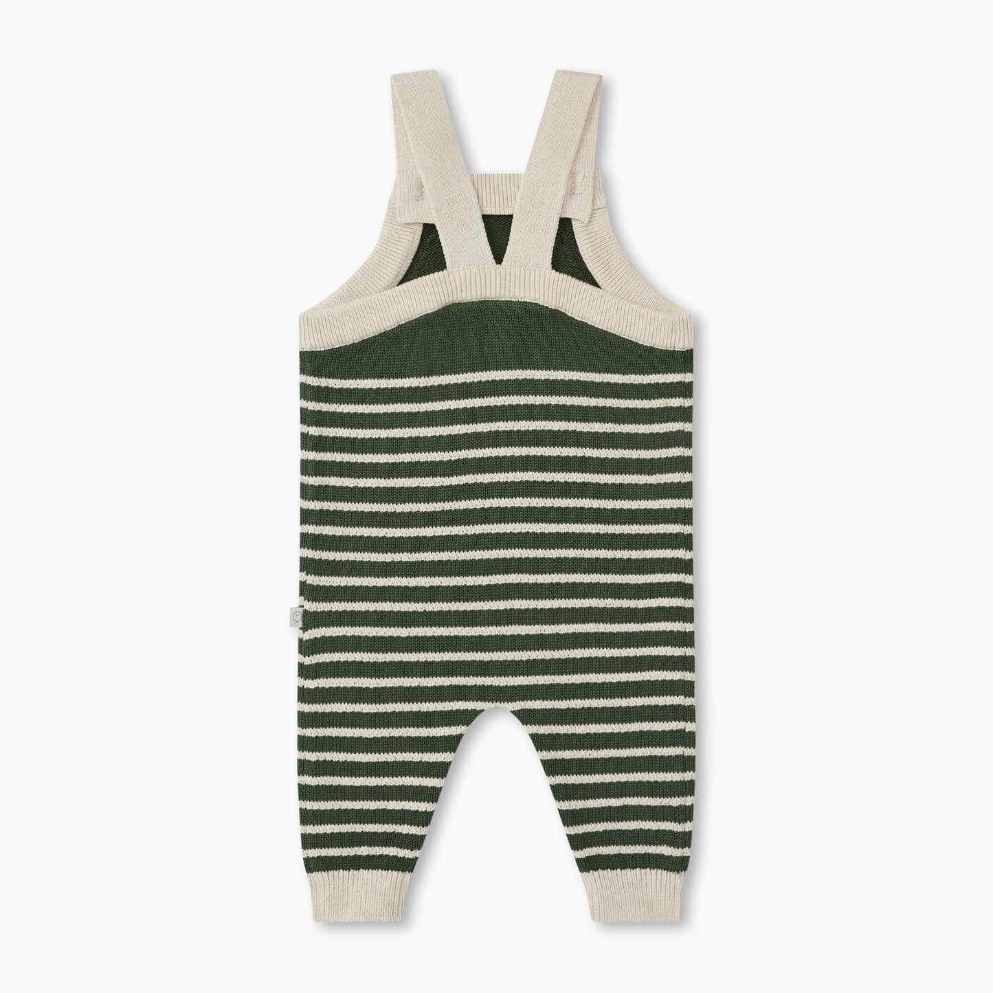Knitted stripe dungarees - thyme