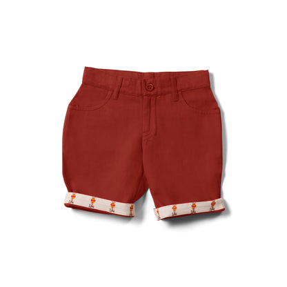 Burnt ochre twill sunshine shorts