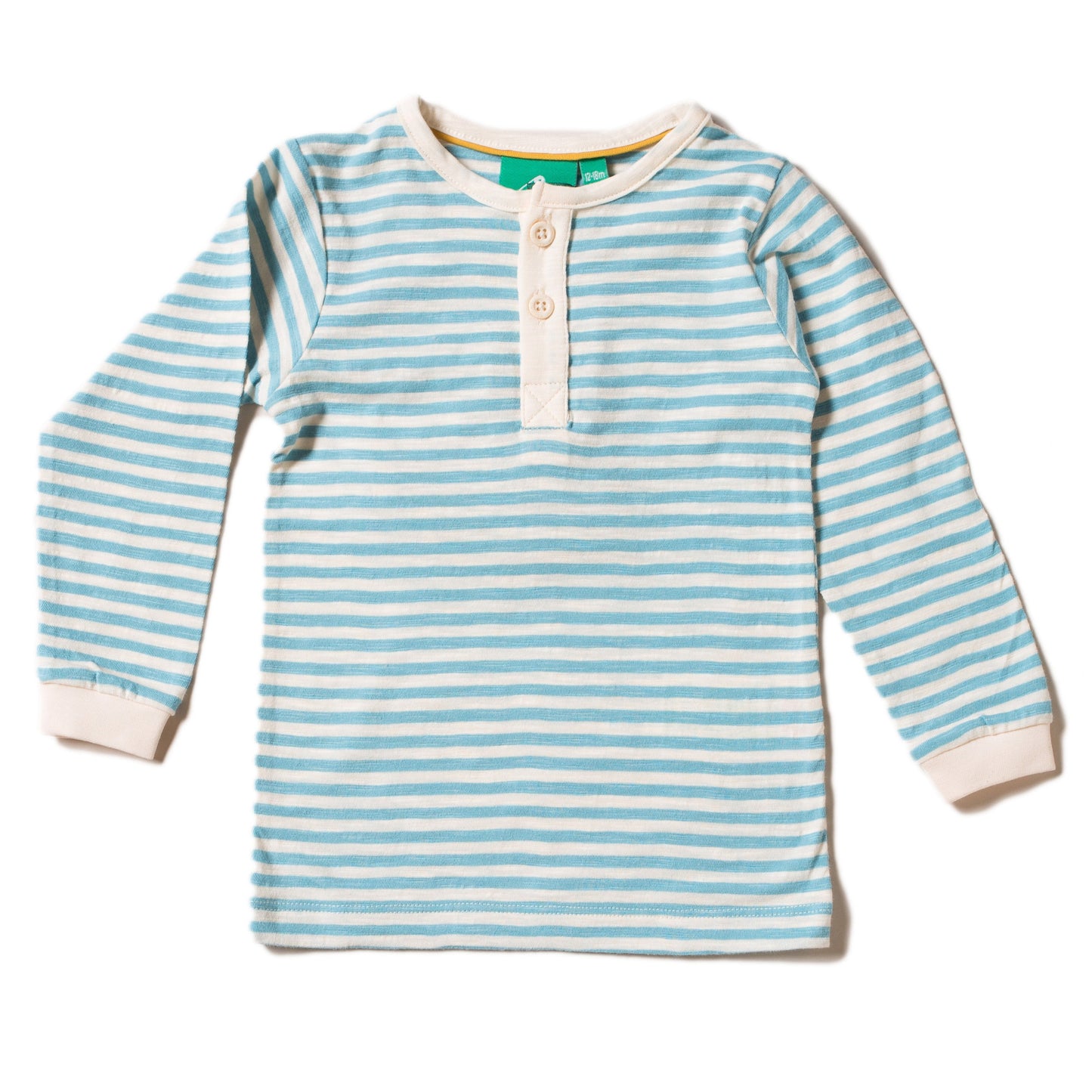 Corn silk blue stripe long sleeve everyday tee