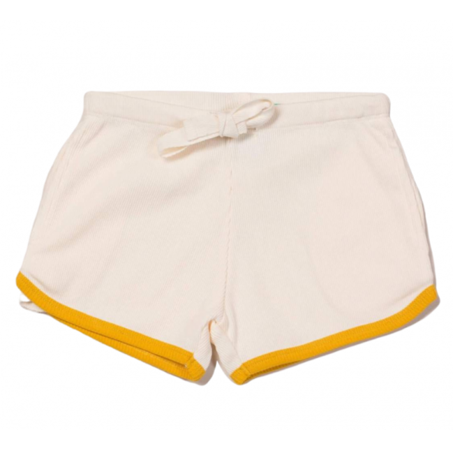 Cream rib essential shorts