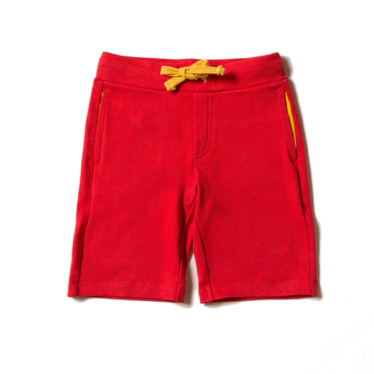 Red beach shorts