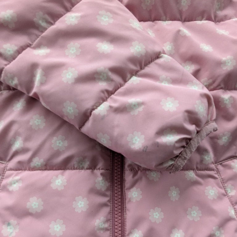 Snuggle coat - pink floral - resale