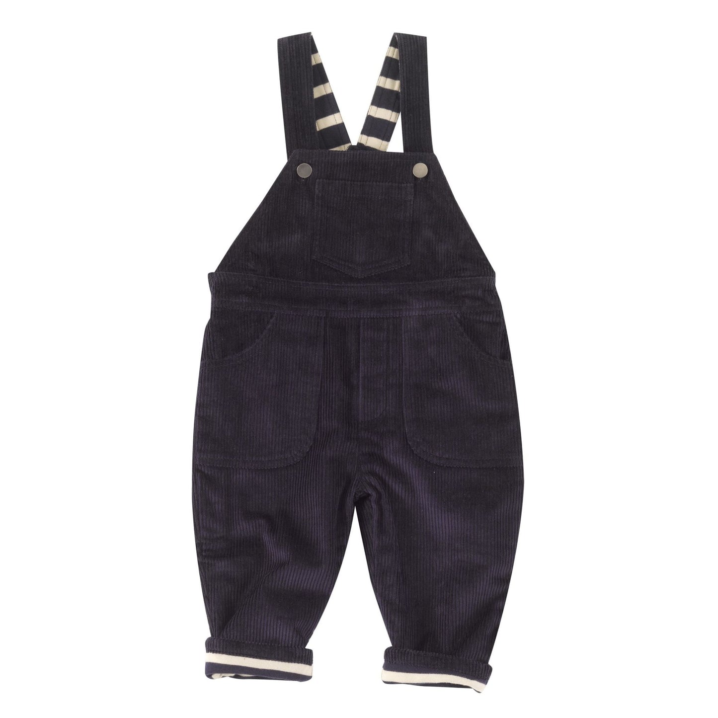 Cord lined dungarees - navy
