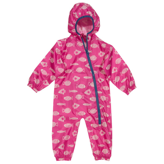 Pink fishes puddlepack suit