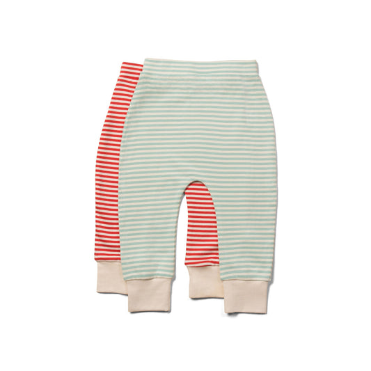 Reb and blue striped wriggle bottoms - 2 pack