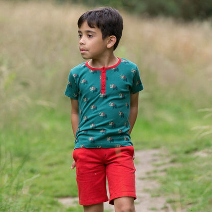 Red marl comfy jogger shorts