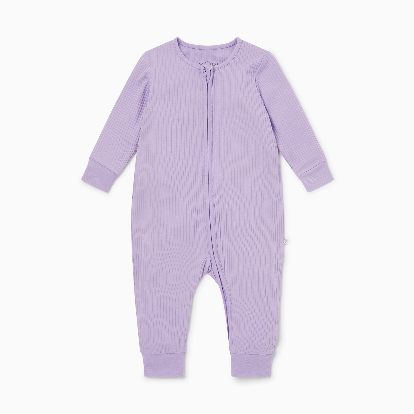Ribbed double zip sleepsuit - lilac