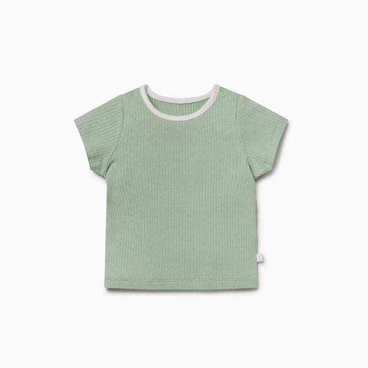 Ribbed short sleeve t-shirt - sage - resale