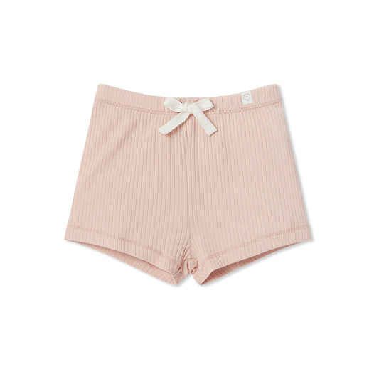 Ribbed shorts - blush