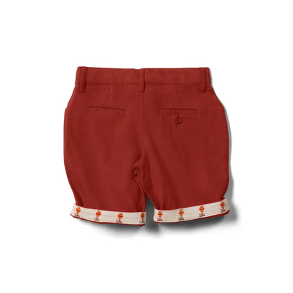 Burnt ochre twill sunshine shorts