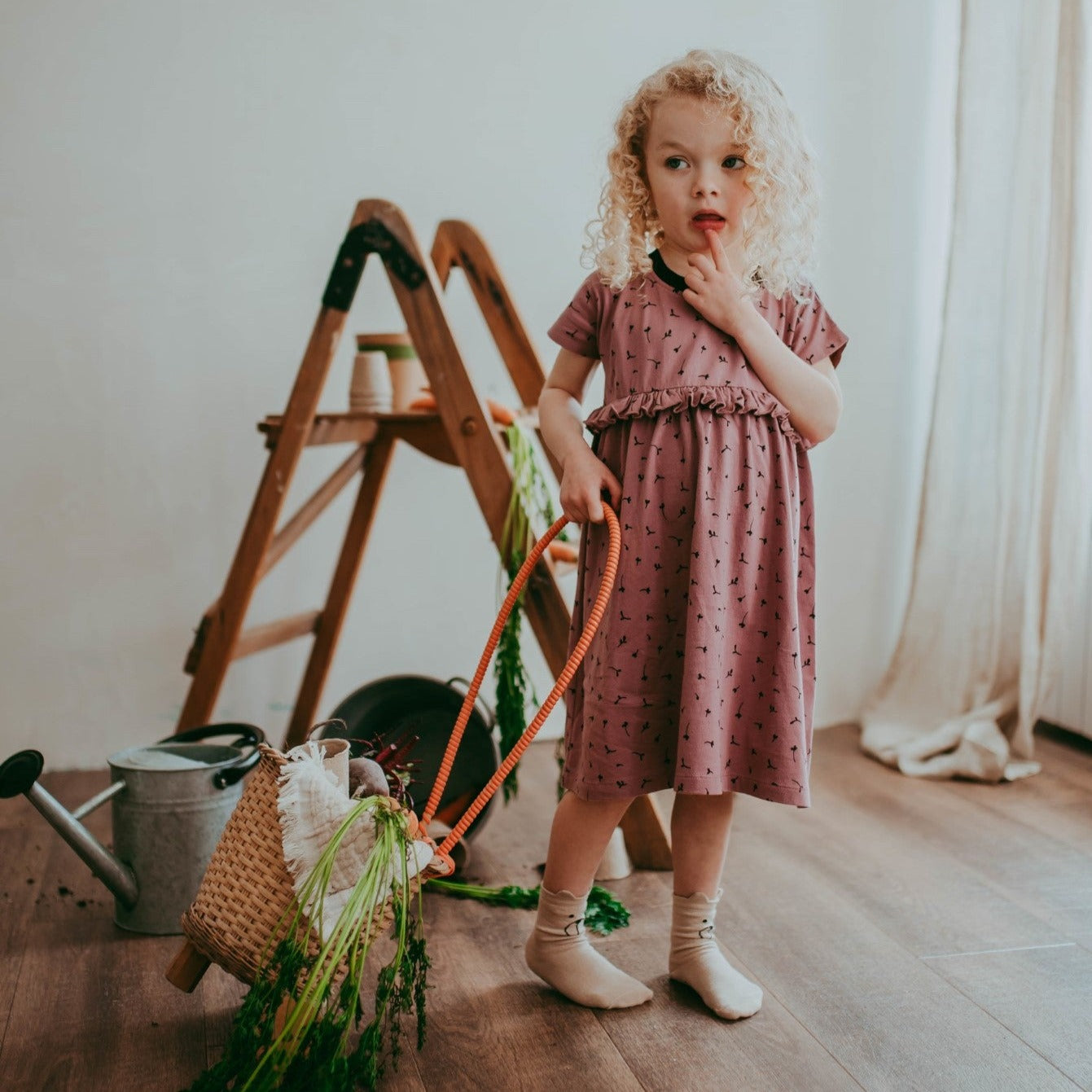 Seedling print dress