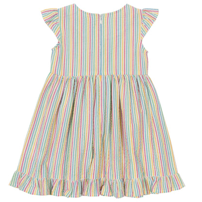 Seersucker frill dress