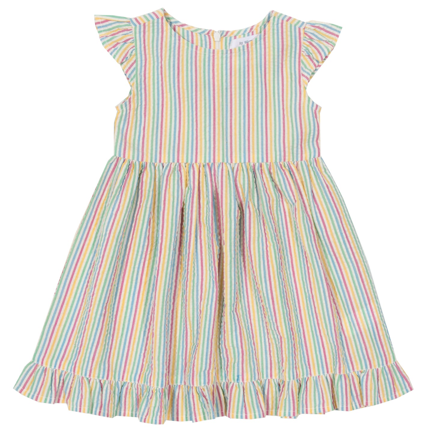 Seersucker frill dress