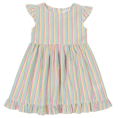 Seersucker frill dress