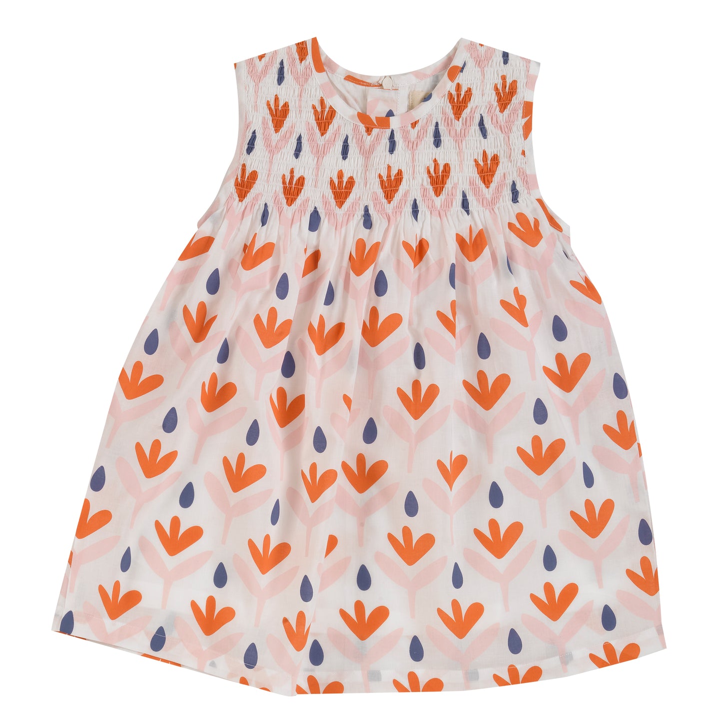 Smock dress - floral orange
