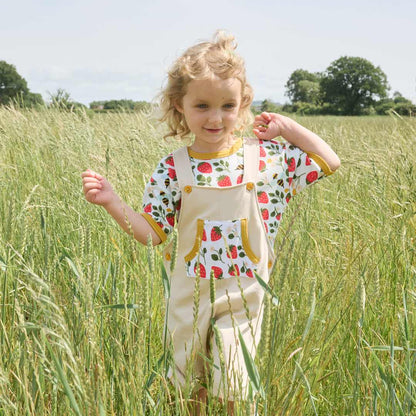 Strawberry fields short dungarees