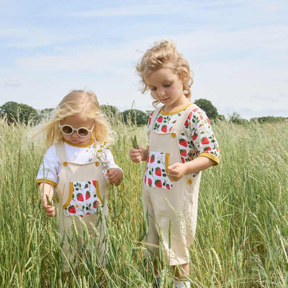 Strawberry fields short dungarees