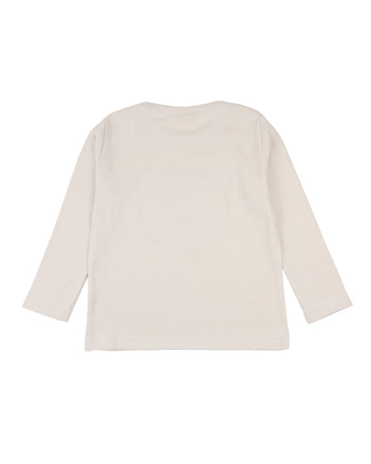 Animal jacquard applique bear top