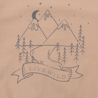 Mountain scene motif sweatshirt