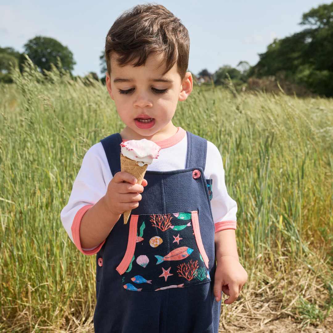 Under the sea short dungarees