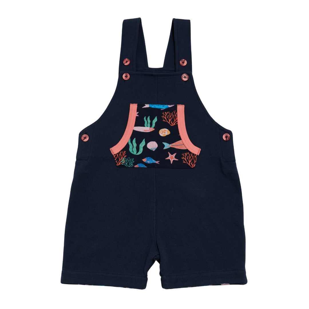 Under the sea short dungarees