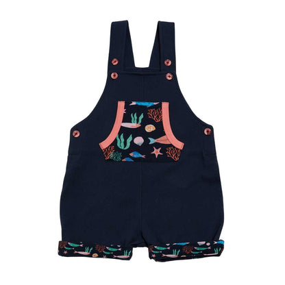 Under the sea short dungarees