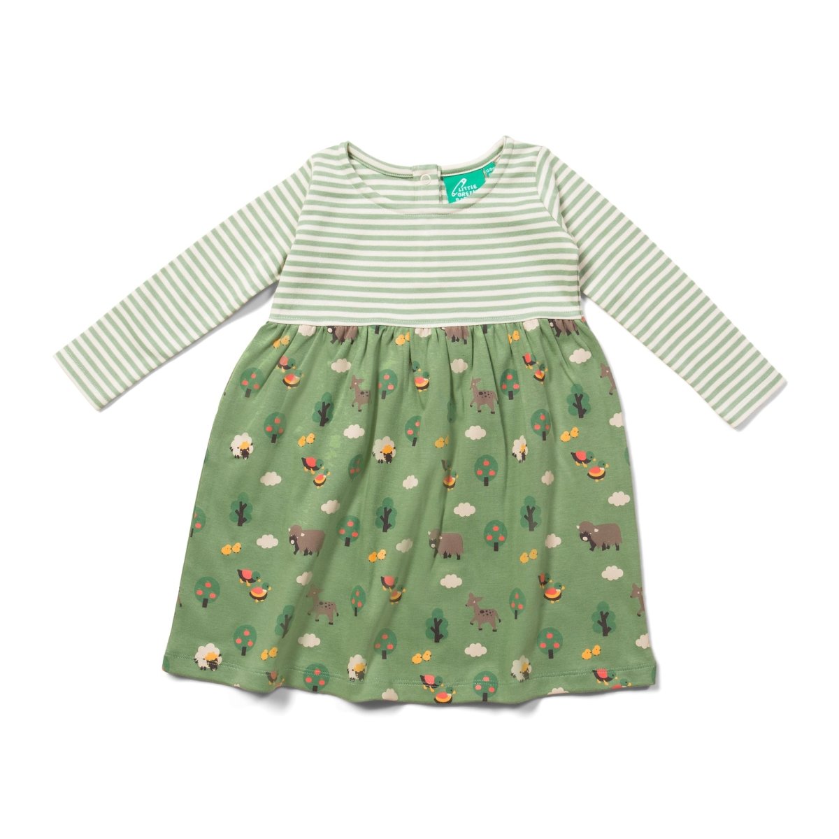 Winter fox little twirler dress