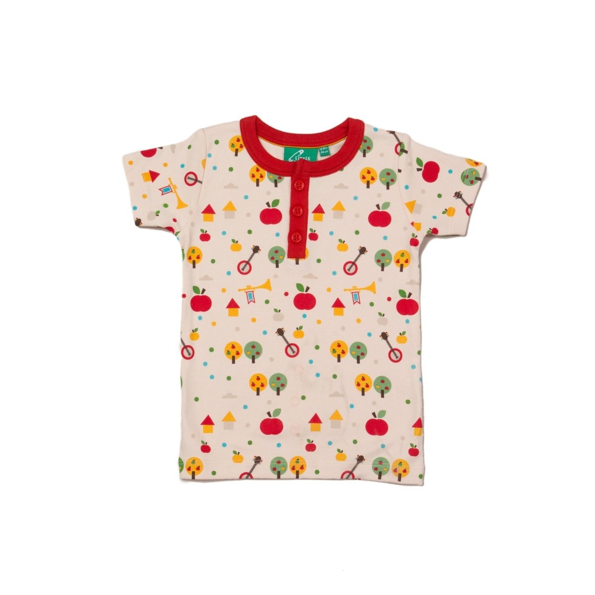 Apple tree button down t-shirt - Borro - rent baby kids clothes