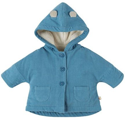 Bear cub cord coat - stone blue - Borro - rent baby kids clothes