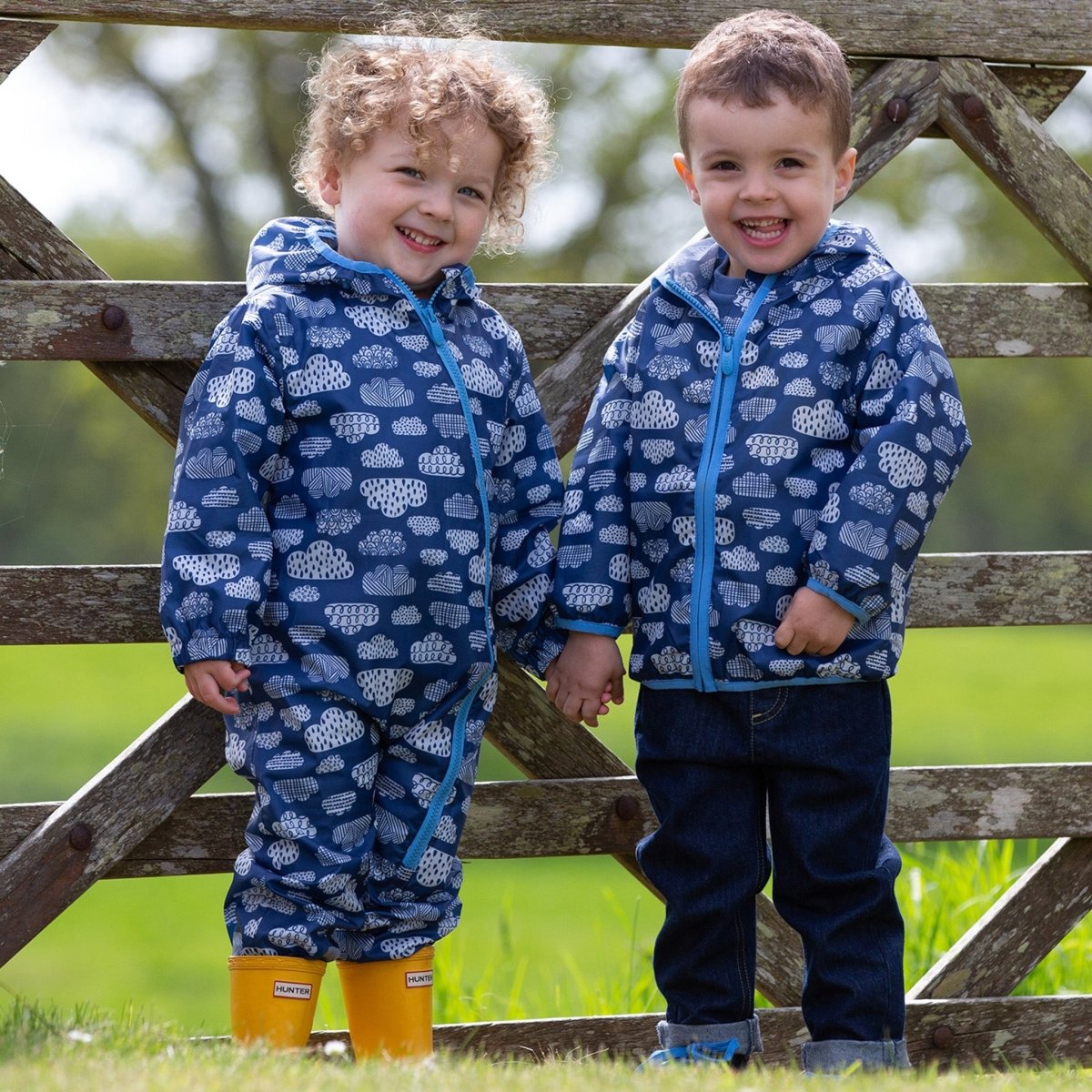 Blue clouds puddlepack jacket - Borro - rent baby kids clothes