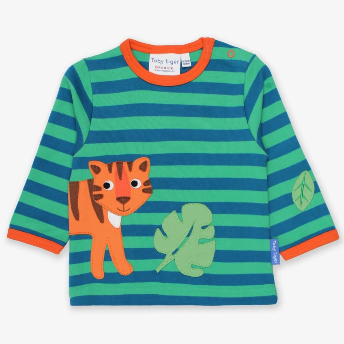 Born Free tiger appliqué long sleeve top - Borro - rent baby kids clothes