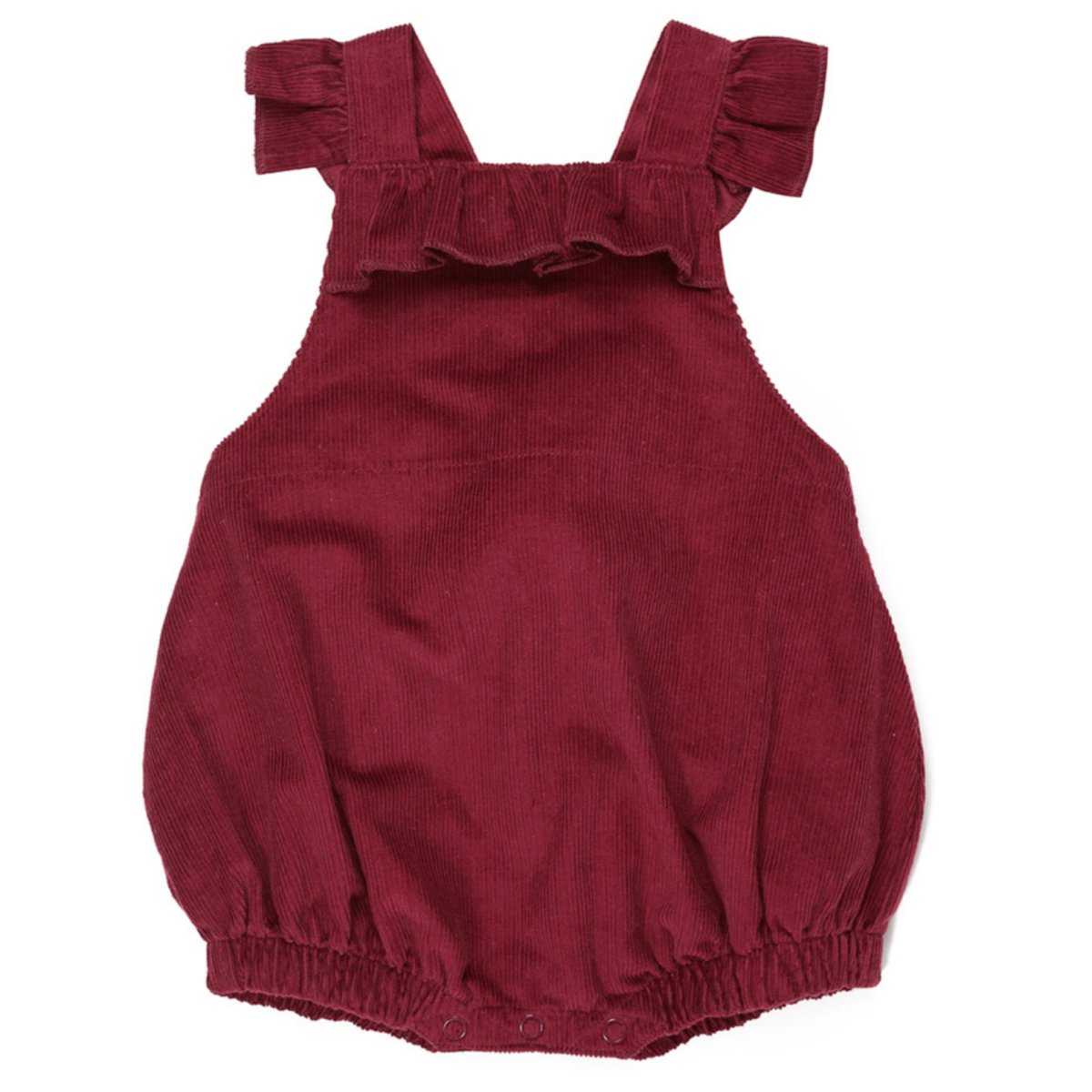 Burgundy cord bubble romper - Borro - rent baby kids clothes